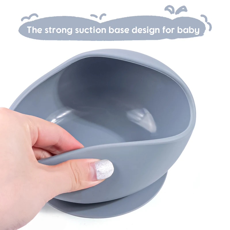TYRY.HU Children's Tableware Baby Complementary Food Training Silicone Tableware Baby Suction Bowls Toddler Training Tableware 6