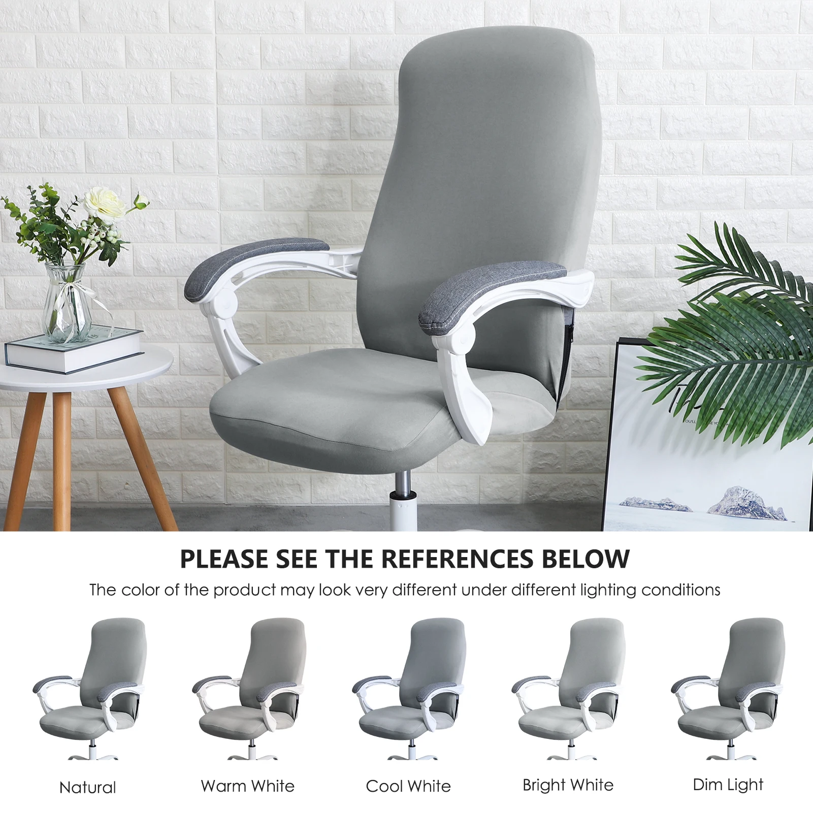 Luxurious Stretch Spandex Office Chair Slipcover - Premium Armchair Protector and Seat Cover