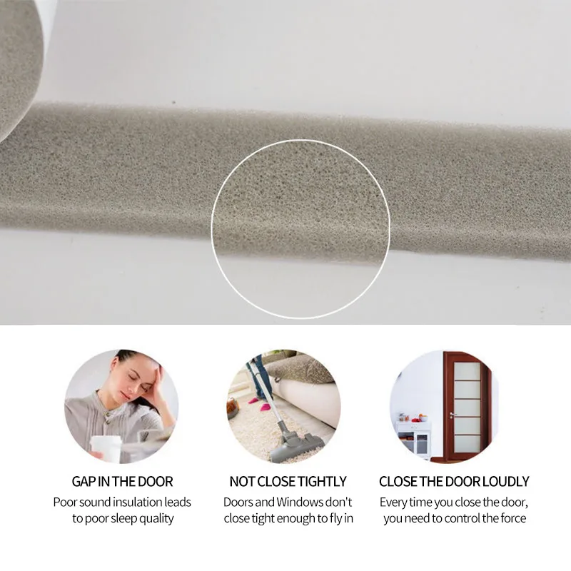 Sealing strip tape 2M/Roll Home Insulation Dustproof Windproof Weather Stripping Draught Excluder Soundproof Door Window Sealing Strip door seal strip window seal strip sealing tape sealing strip door weatherstripping