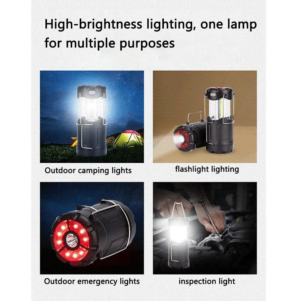 

Camping Light Outdoor Cob Portable Retractable Tent Light Emergency Light Camping Lantern Flashlights