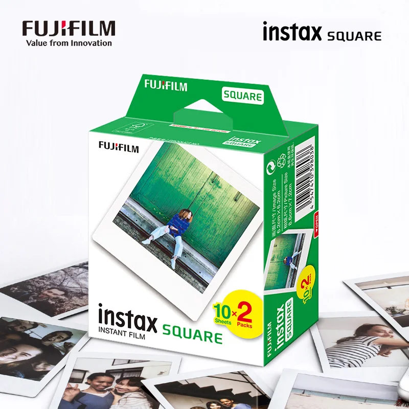 Fujifilm Instax White Edge Film Color Film Square Instant 10-100 Sheets For Fuji SQ10 SQ6 SQ1 SQ20  SQ40 SP3 Format Cameras