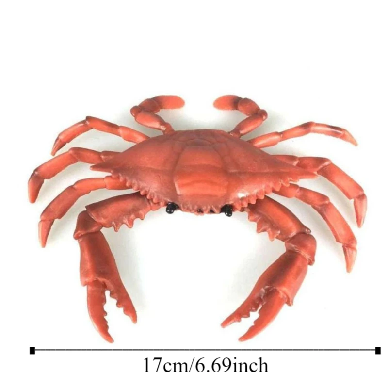 PVC Simulation Sea Life Animals Model Statue Handmad Octopus Action Figures Toy Crafts Collectible Crab Model Figurines