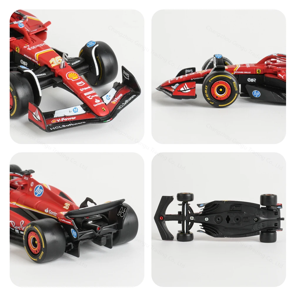 Bburago 1:43 2024 Ferrari SF24 #16 #55 F1 Racing Formula Car Static Simulation Diecast Alloy Model Car 4