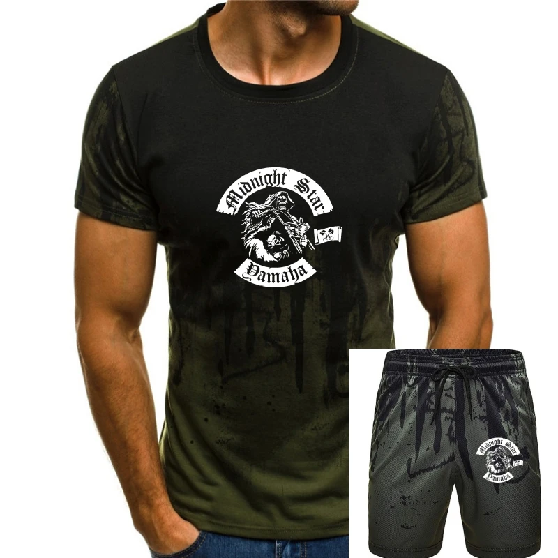 

100 % Cotton T Shirt for Men's T Shirt T-shirt Midnight Star Cruiser Chopper Motorcycle Rockers Top Tees