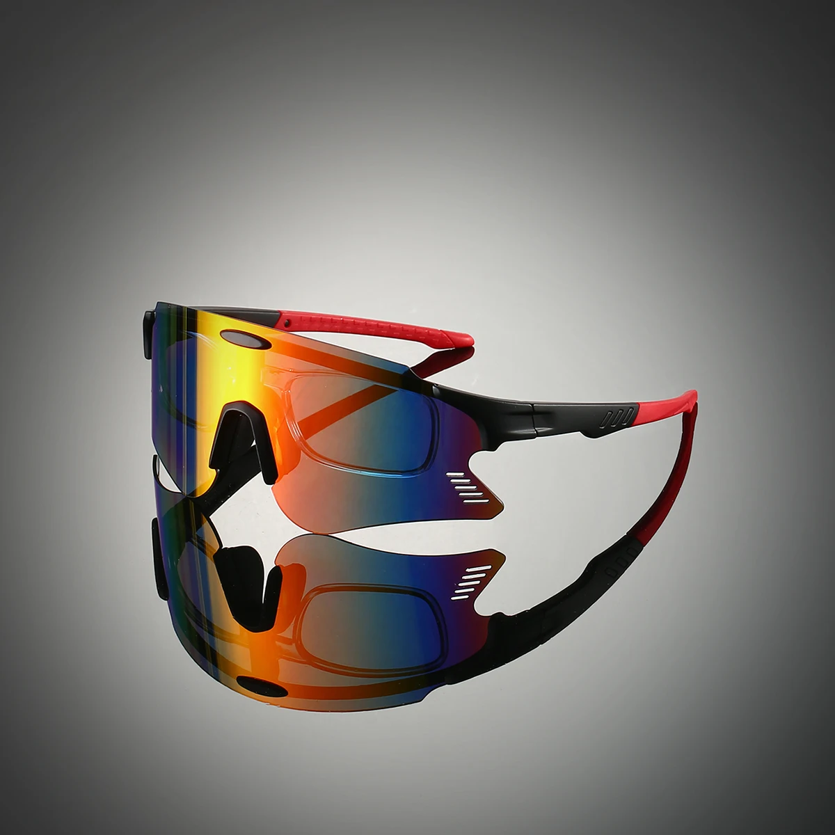 Lunettes sport surdimensionnées miroir pêche cyclisme 2025 protection anti-UV vent tendance