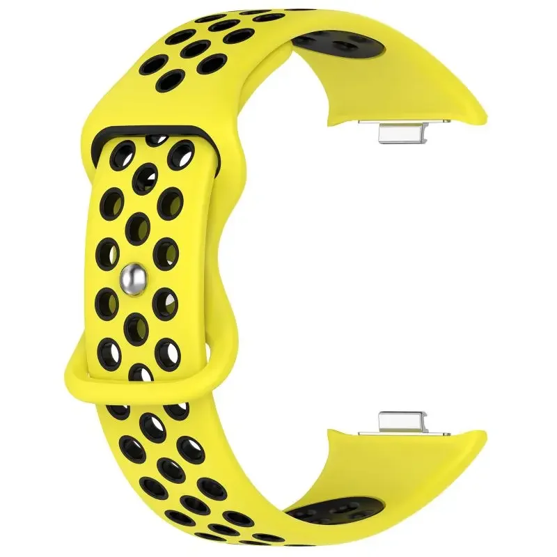Bicolor Silicone Breathable Sport Smart Watch Strap Bracelet