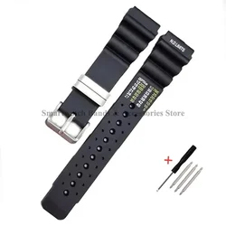 Premium Diver Silicone Rubber Strap - 20mm, 22mm, 24mm Watch Band - 24mm (Metal Ring)