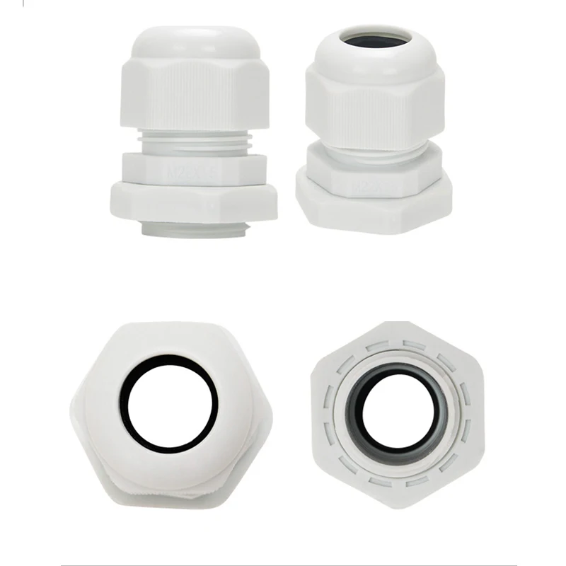 Waterproof Cable GlanId IP68 PG16 19 21 25 293648Wire Cable CE White Waterproof Nylon Plastic Gland Connector High Quality