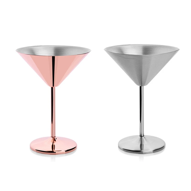 

1 Pack Shatterproof Stainless Steel Material Martini Goblet Reusable Goblets Unbreakable Martini Glasses Dishwasher Safe