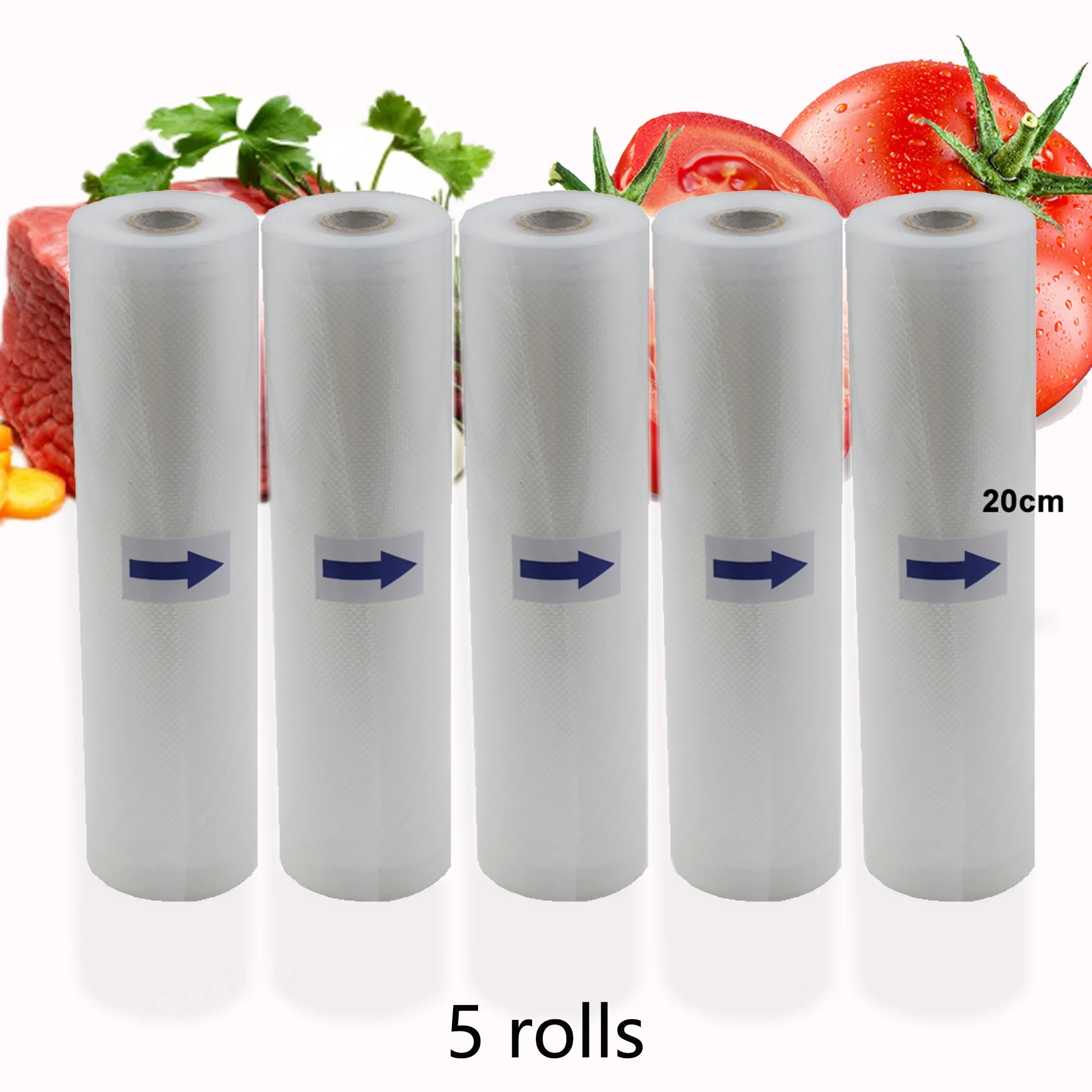 Kitchen Food Vacuum Bag Storage Bags for Vacuum Sealer Food Keep Packing 5 Rolls/Lot 12+15+20+25+28cm*500cm food vacuum bags