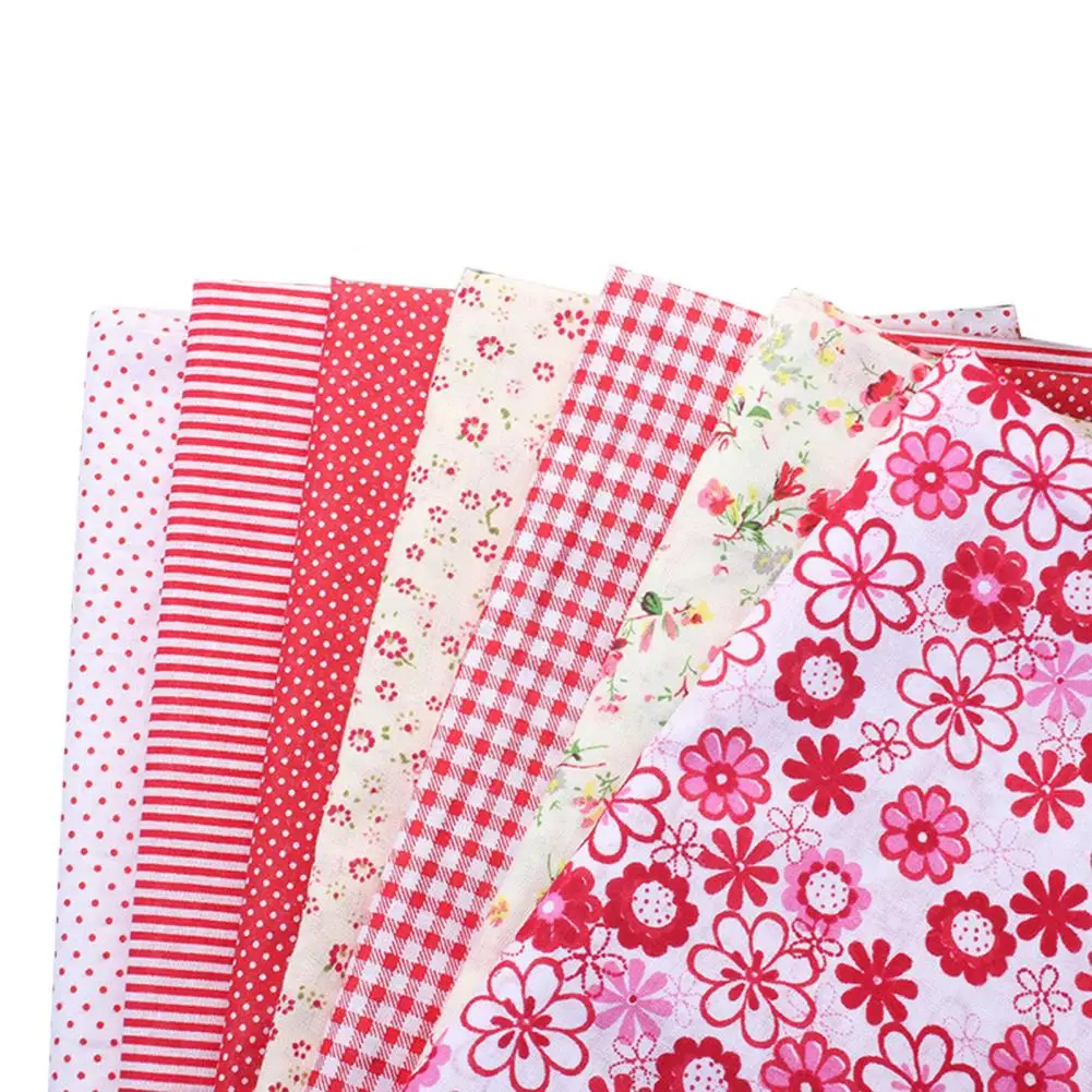 Cotton Fabric 1 Set Craft Fabric Tear Resistant Patchwork