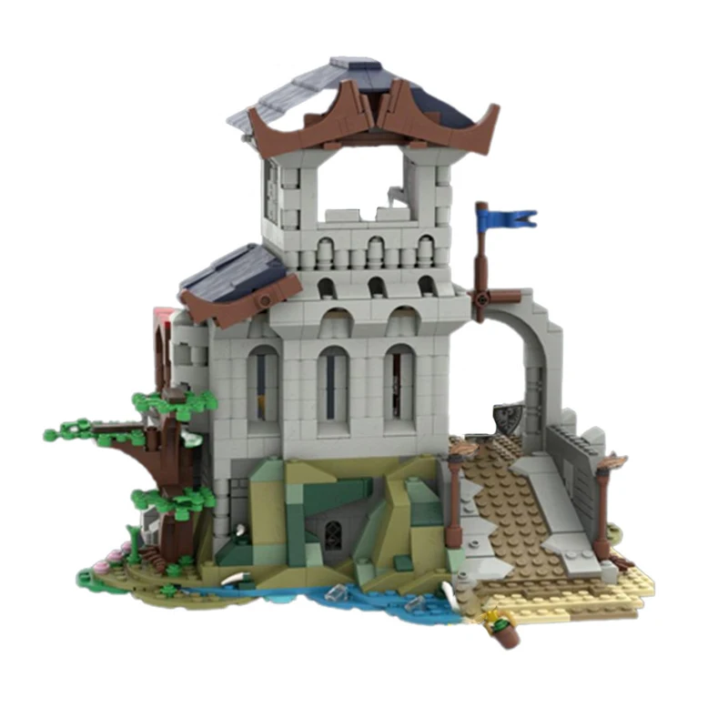 

MOC Creative Medieval Age Castle Eagle Knights of the Falcon Outpost Model Building Blocks Bricks DIY Toys for kids Gifts