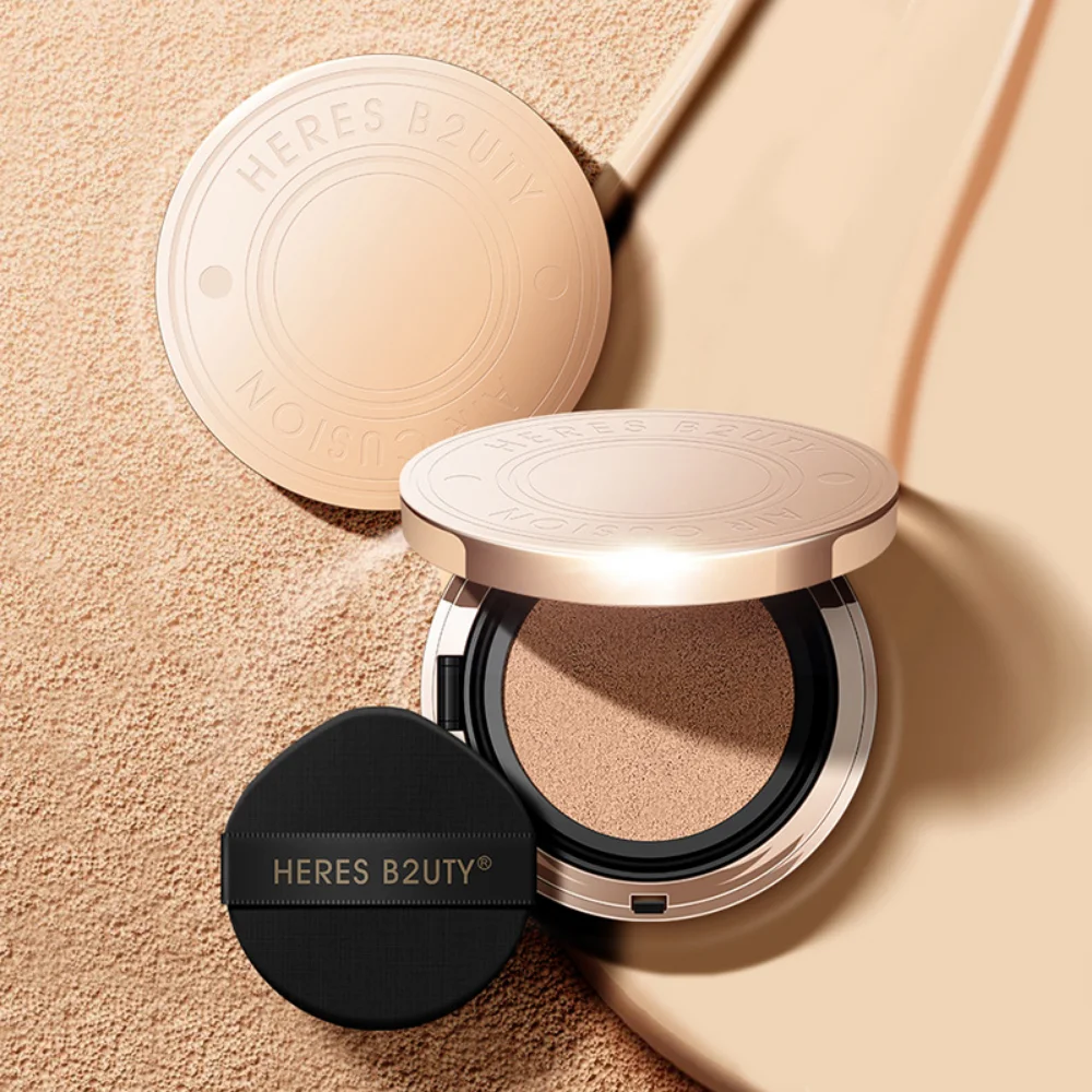 

HERES B2UTY Camellia Air Cushion BB Cream Long-lasting Nourishing Concealer Oil-control Waterproof Sweatproof Makeup Foundation