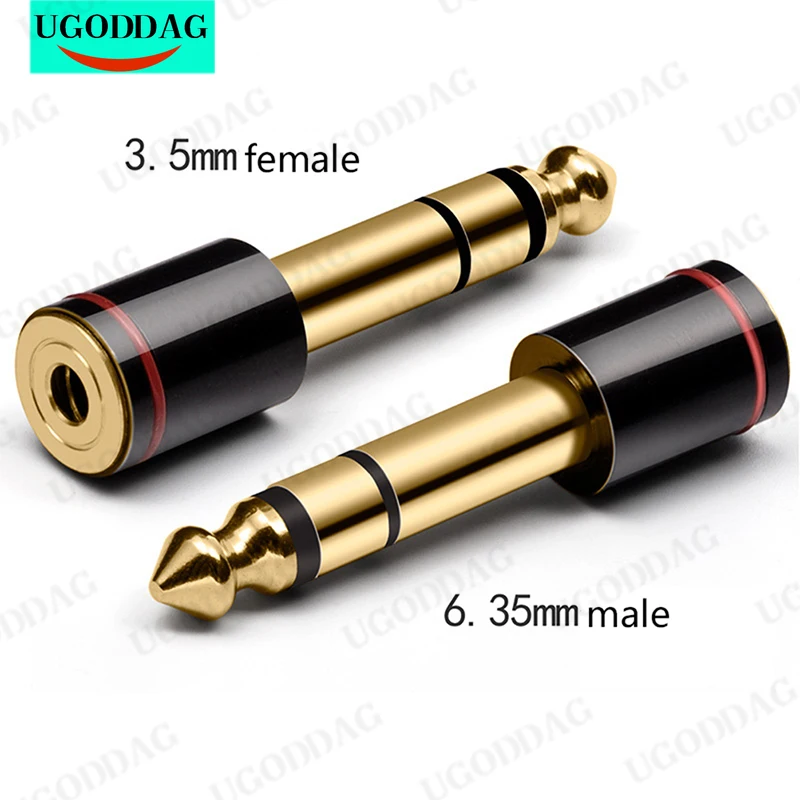 1 Pcs Durable 6.35mm 1/4 Male To 3.5mm 1/8 Female Connector Stereo Headphone Adapter Audio Jack Adapter For Aux Cable Headphone earphone jack adapter audio plug adapter audio cable adapter
