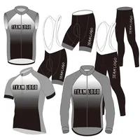 Custom Team Cycling Jersey Set Short Sleeve Cycling Clothing Long Sleeve Kits Customize DIY Wind Vest Winter Fleece Bike Wear 1