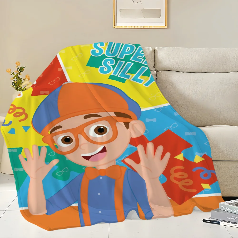 Cartoon TV B-Blippi Blanket Skin friendly comfort warm soft plush blanket suitable sofa living room office bedroom 4