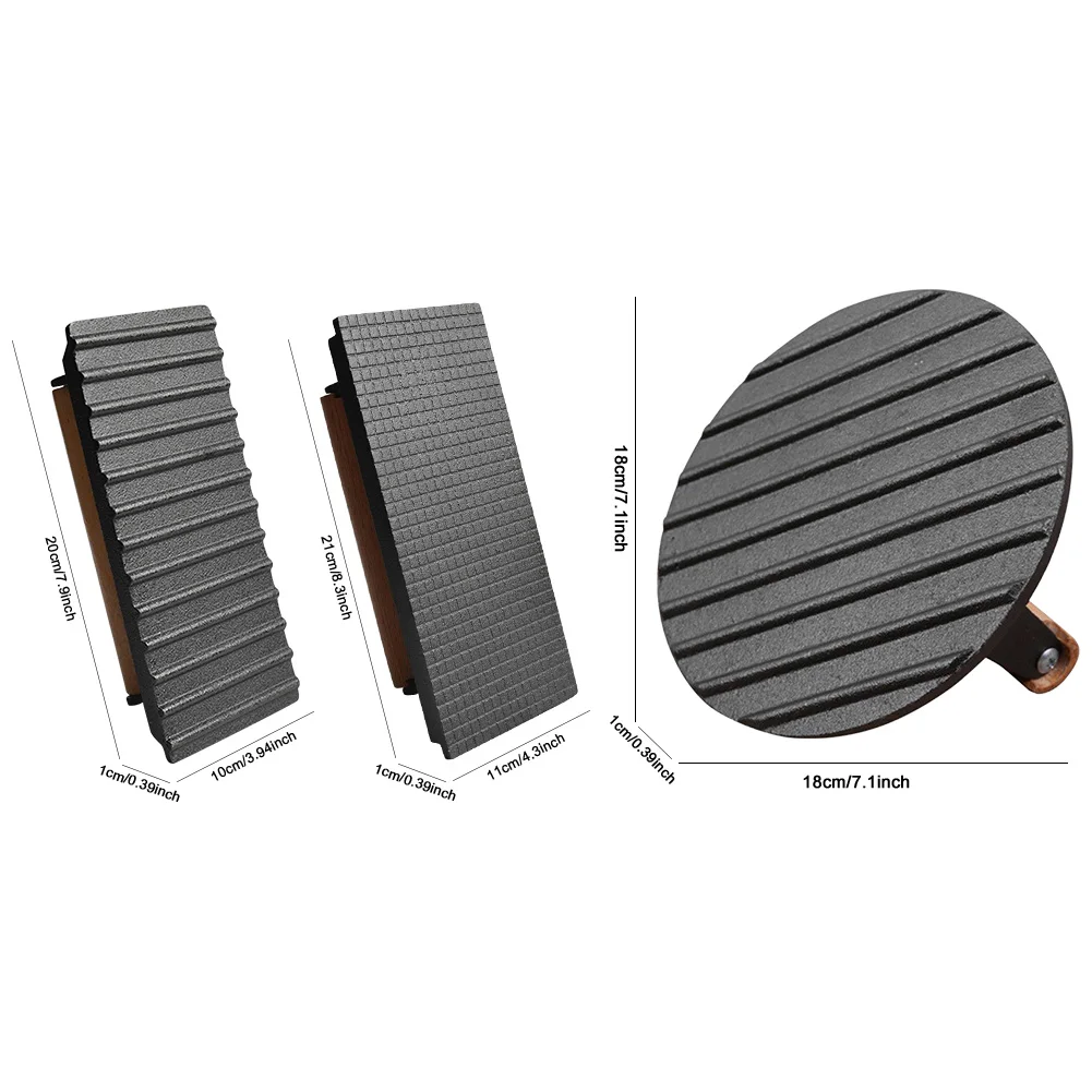 Cast Iron Smash Burger Press Heavy-Duty Hamburger Patties Meat Masher Circular Meat Press Mold for Deli Meats Kitchen Accessory
