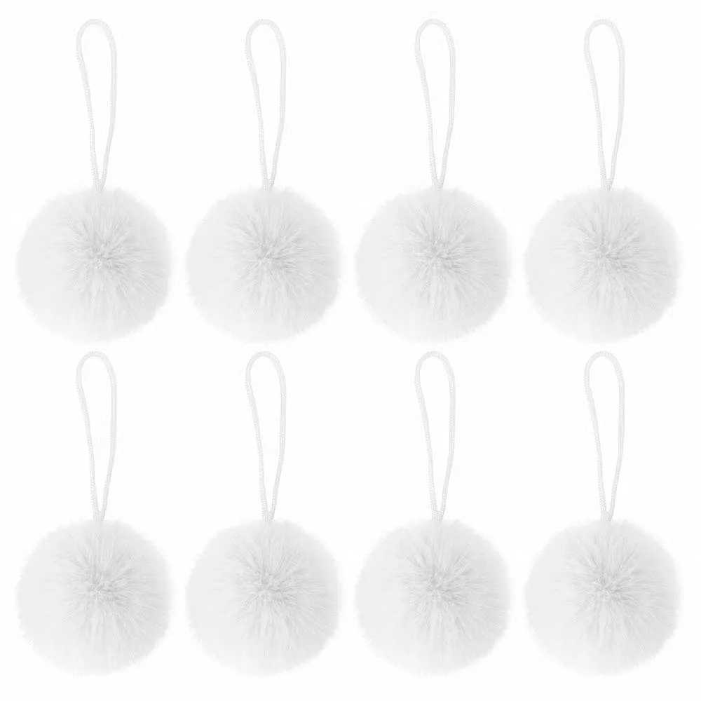 20-3PCS Christmas Green Elf Balls Furry Pendant Christmas Tree Hanging Decor Soft Faux Fur Ball Xmas Party New Year Supplies