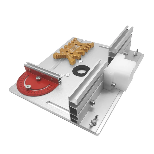 Kit de levage de toupie à bois, plaque d'insertion de table de toupie en  aluminium, clé à main, 65mm - AliExpress
