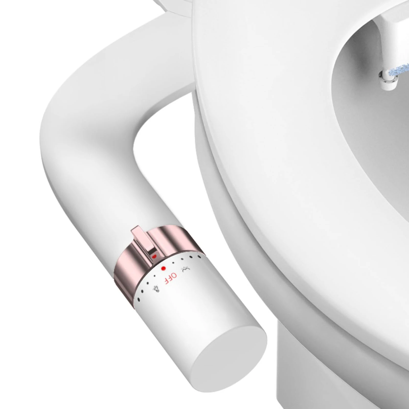 โถสุขภัณฑ์ปรับแรงดันน้ําแบบบางเฉียบเครื่องพ่นสารเคมีหัวฉีดคู่ อุปกรณ์เสริมโถสุขภัณฑ์แบบไม่ใช้ไฟฟ้าสําหรับห้องน้ําล้างด้านหลัง/ผู้หญิง 1