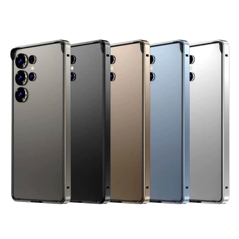 Premium Metal Bumper Aluminum Frame Slim Hard Case with Soft Inner Shockproof Lining