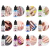 12pcs Nail Polish Paint Airbrush Nail Ink Use For Airbrush Spray Gun Color Painting Stencil Making Hollow Pattern Nail Art Tools 2