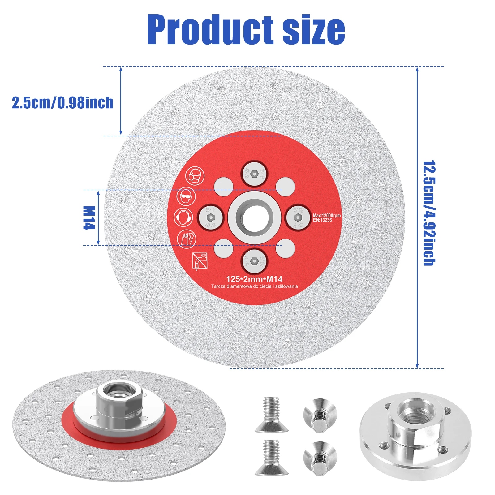 115/125mm Diamond Grinding Wheel Marble Cutting Metal Grinding Disc Stone Brick Concrete Polishing Disc Cup Wheel Abrasive Tools