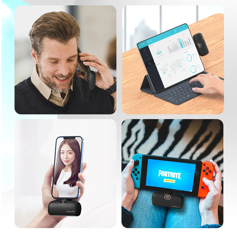 KUULAA-Mini Power Bank, 5000mAh, Chargeur Portable, Batterie Externe, Charge Rapide, QC, PD, iPhone 16, 15, 14, 13, Xiaomi – Image 2