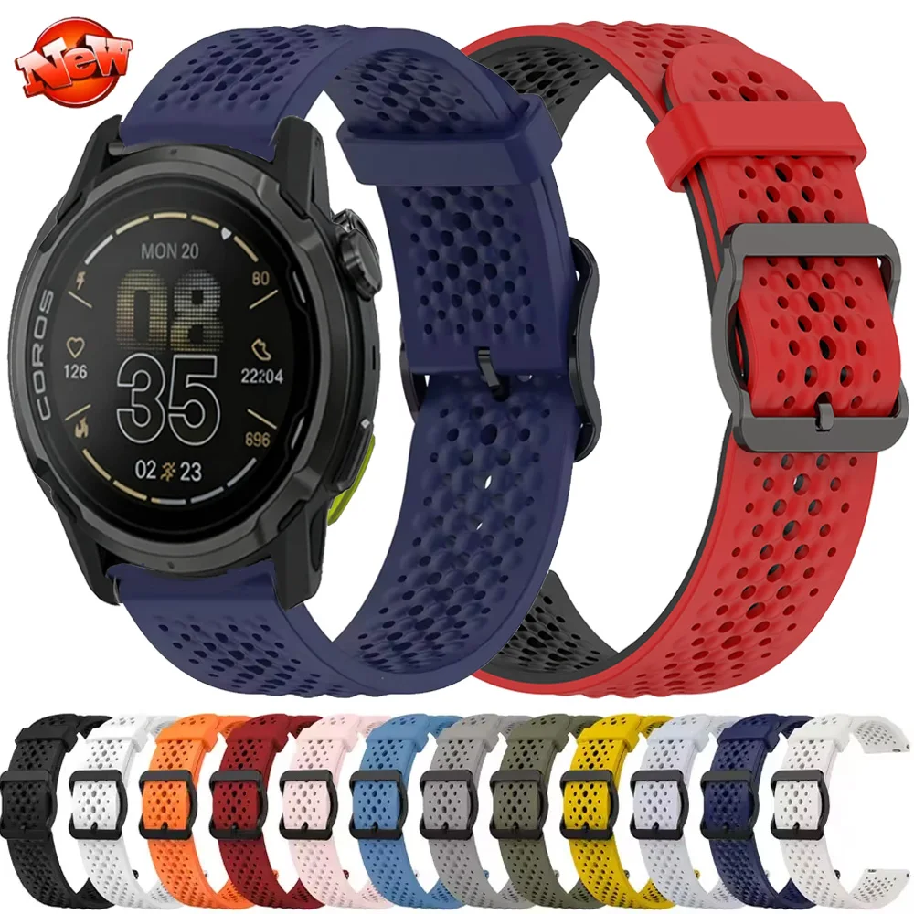 Silicone Sport Strap - Breathable Bracelet Wristband (20mm/22mm)