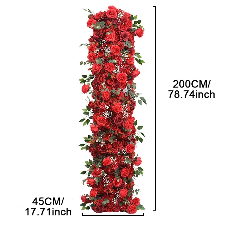 Artificial Flowers Runners Outdoor Wedding Decoration Dinning Table Centerpieces Road Lead Fake Flower Row Party Home Decor