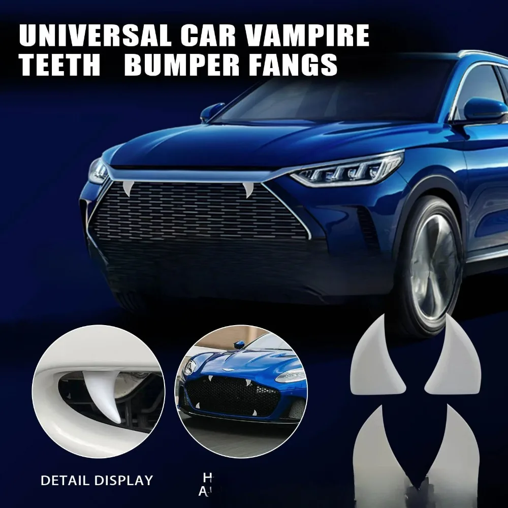 Halloween Vampire Fang Car Decoration - Spooky Monster Teeth for Bumper Grille Exterior Decor