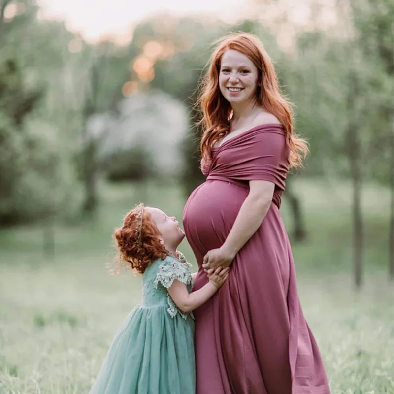 

Elegence Maternity Photo Dresses For Baby Showers Sexy Long Pregnant Women Party Photography Maxi Gown Pregnancy Shooting Dress