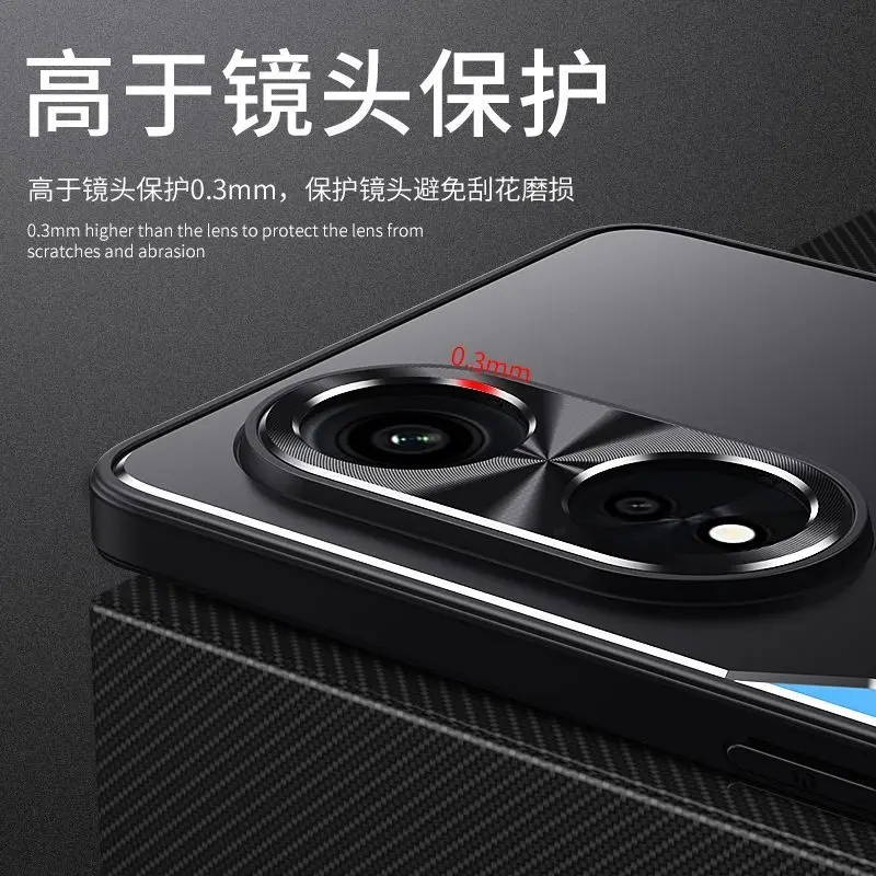 Luxury Metal Frosted Lens PC Cover Shockproof Bumper Case