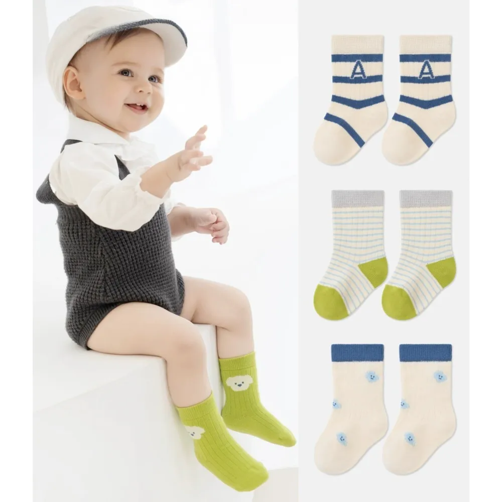 5Pairs autumn winter boys cotton socks child socks multi-color warmer baby kids sport socks 0-5Years