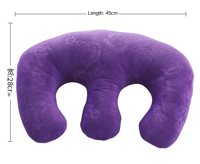 Description Picture 2 of itemBeauty Salon Breast Pillow Embossedcrystal Velvet Cushion Breast Pillow Postpartum Repair Breast Massage Pad M-type Pillow