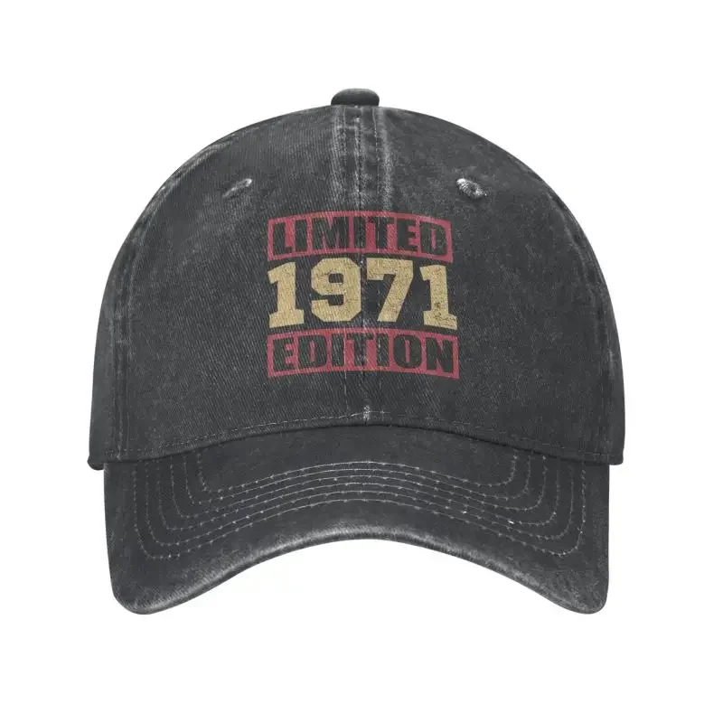 

Personalized Cotton Limited 1971 Edition Baseball Cap for Men Women Breathable Dad Hat Outdoor