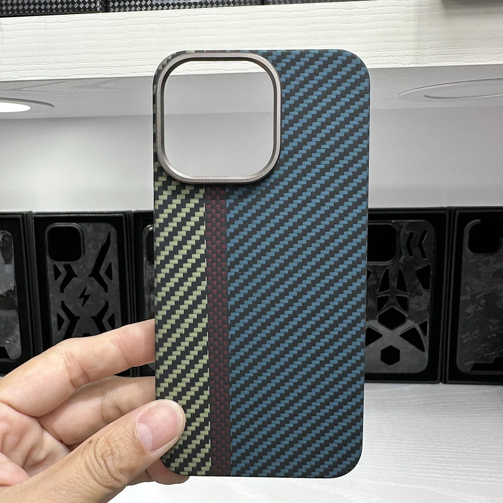 New! Real Aramid Fiber Carbon Fiber Phone For iPhone 13/14 Pro Max Carbon Fiber For iPhone 14Pro Max CASE Cover