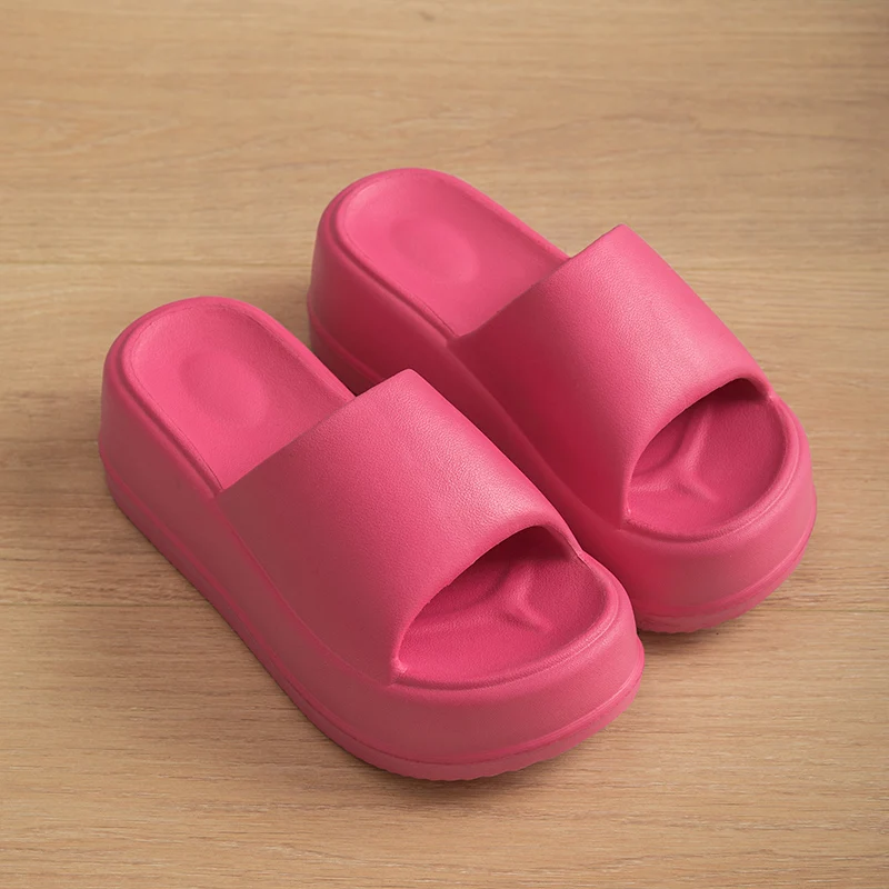 Women Slippers Popular Design EVA Thick Bottom Casual Home Slippers Non-slip Vacation Soft-soled Flat Sandals 4