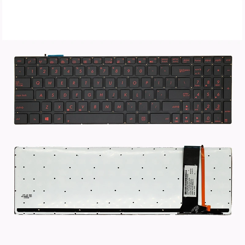 Teclado Retroiluminado para Asus N56 N56v U500vz N76 R500v R505 N550 N750 Q550 N550 N550j G550j Q550 j jv g Russo - Imagem 4