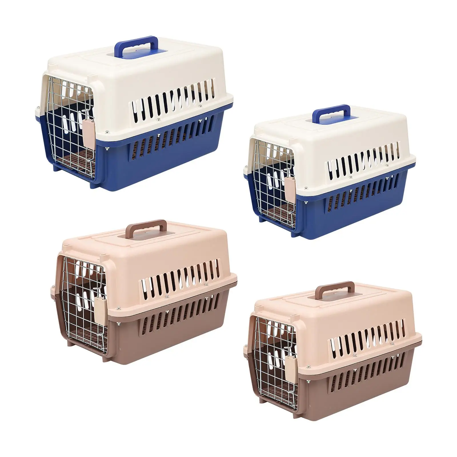 Hard Sided Travel Carrier Pack Handbag Organizer with Metal Wire Crate Tote Cat Cage for Kitten Puppy Rabbits Traveling Outdoor