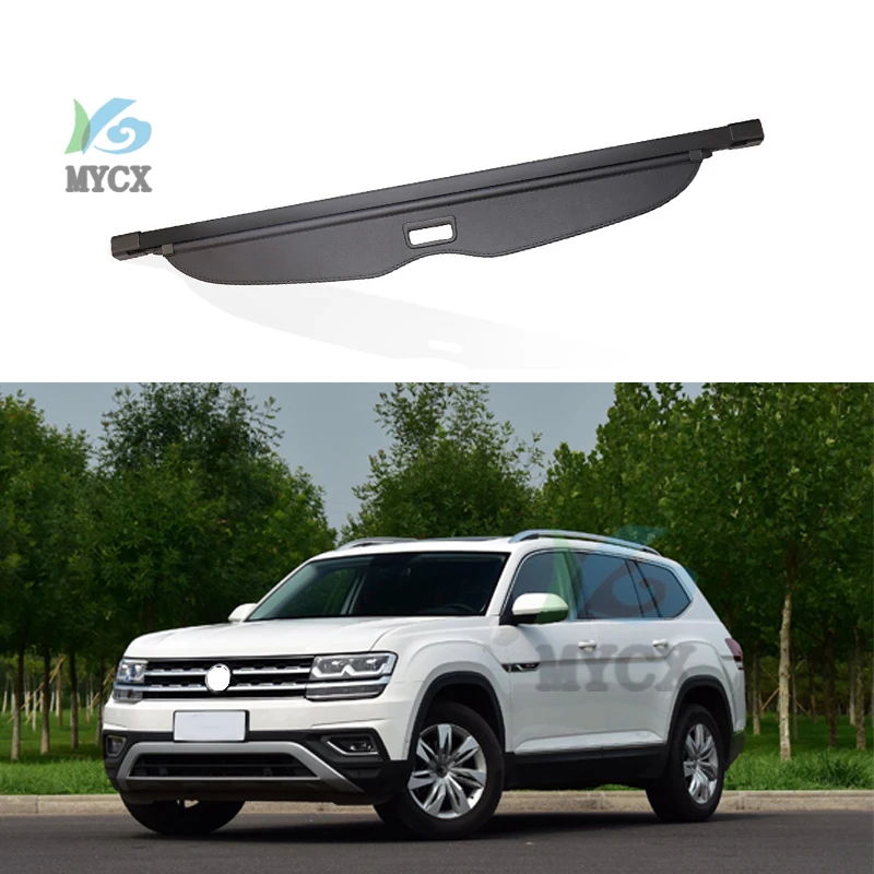 

Car Interior Rear Trunk Cargo Luggage Cover Security Shade Shield Curtain Retractable Cargo Cover For Volkswagen Teramont 17-22