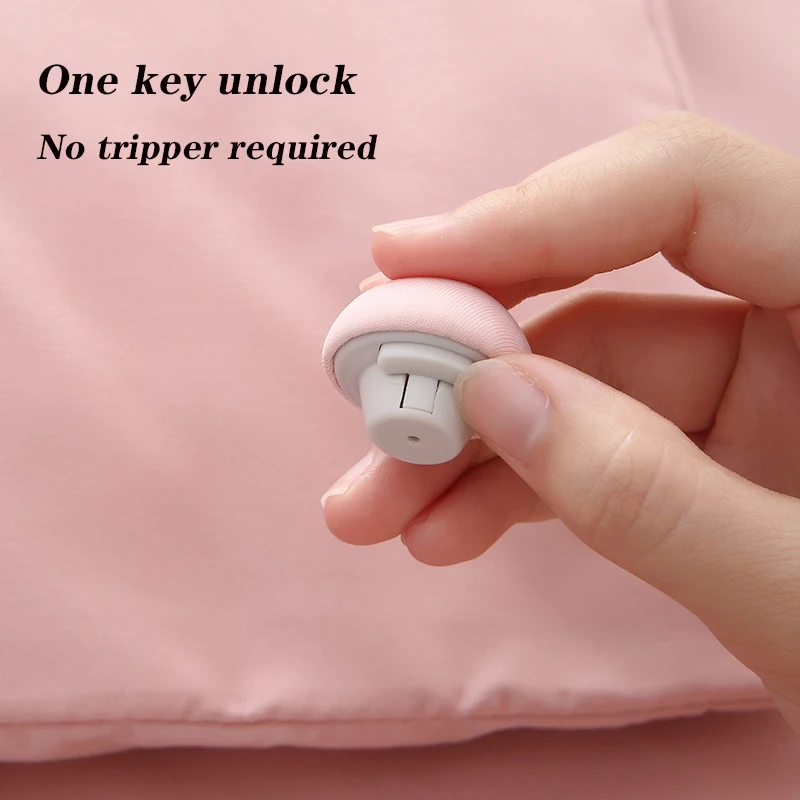 Bed Sheet Holder Mushroom Non-slip Quilt Blanket Clip One Key To Unlock Blankets Cover Fastener Clip Holder