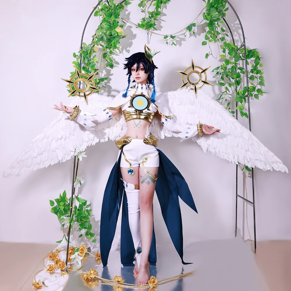 Костюм для косплея Венти, Бог ССР, геншин, анемо, Аррон, ангел, комикс, день рождения, искусственный парик, костюмы на Хэллоуин Костюм для косплея Венти, Бог ССР, геншин, анемо, Аррон, ангел, комикс, день рождения, искусственный парик, костюмы на Хэллоуин