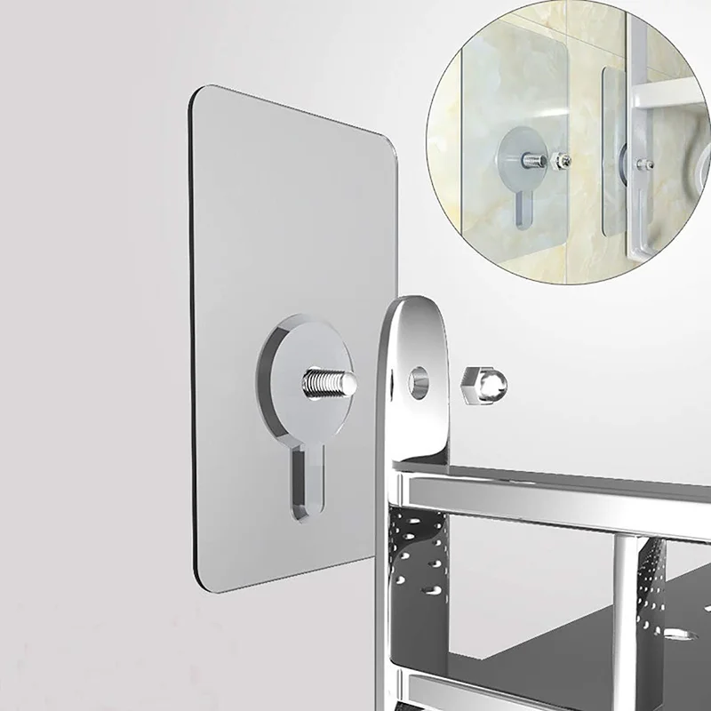 Punch Free Screws Hook Hanger Screw Free Sticker Wall Adhesive Hooks 10 pcs For Mount Wall Shelf Picture Hanging Kitchen Bathroom