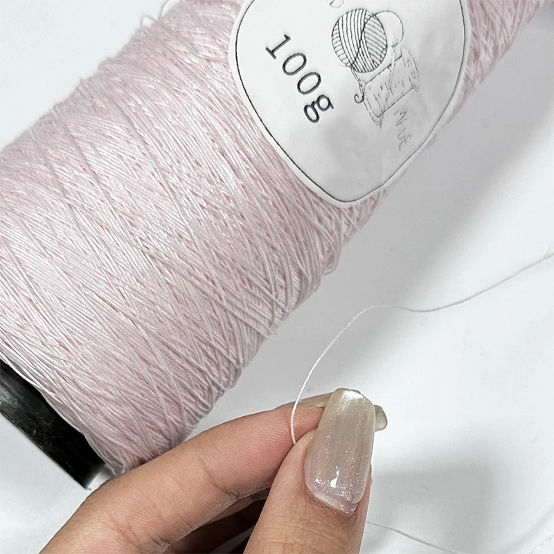 Description Picture 3 of item100g/roll Glitter Crochet Knitted Yarn DIY Handmade Handbag Thread Gold Silver Color Handcrafts Yarn Sewing Accessories