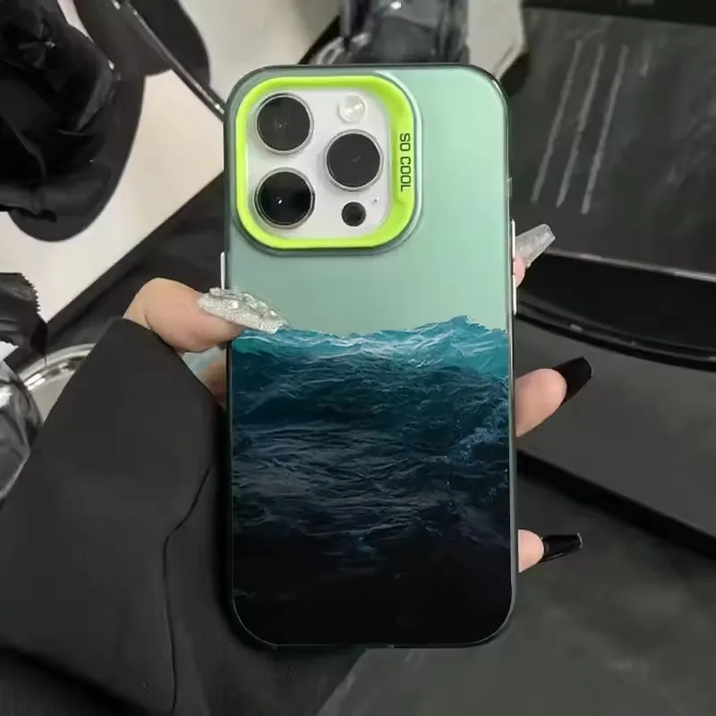 Colorful Mountain View Print Phone Case Cover