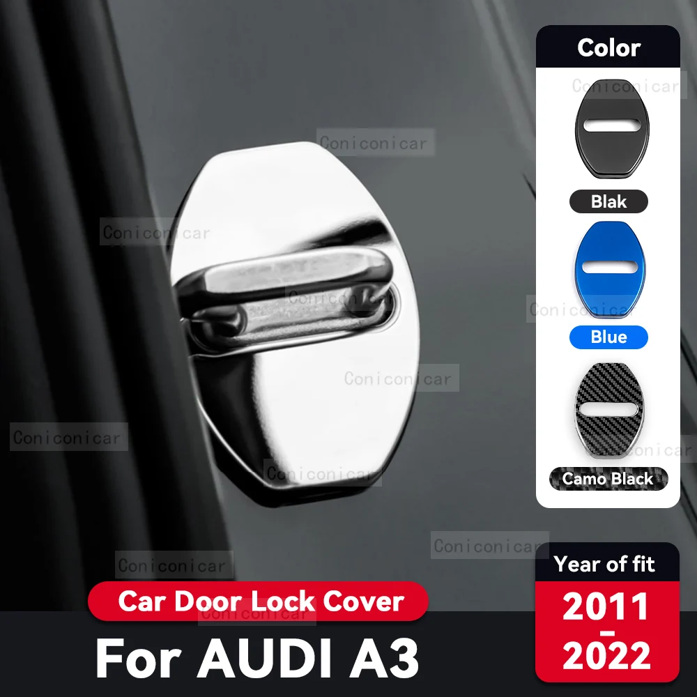 

Защитный чехол для дверного замка AUDI A3 2011-2022 2021, нержавеющая сталь, аксессуары для украшения интерьера автомобиля