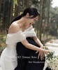 OLOEY Simple A Line Organza Wedding Dresses Off the Shoulder Sleeves Floor Length Bridal Gowns Customised Plain Mariage Korea 3