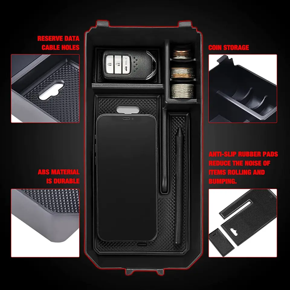 Organizer Porta Auto Per Mercedes Classe C W205 E GLC X253 - Porta Cellulare E Oggetti, Accessorio Interno