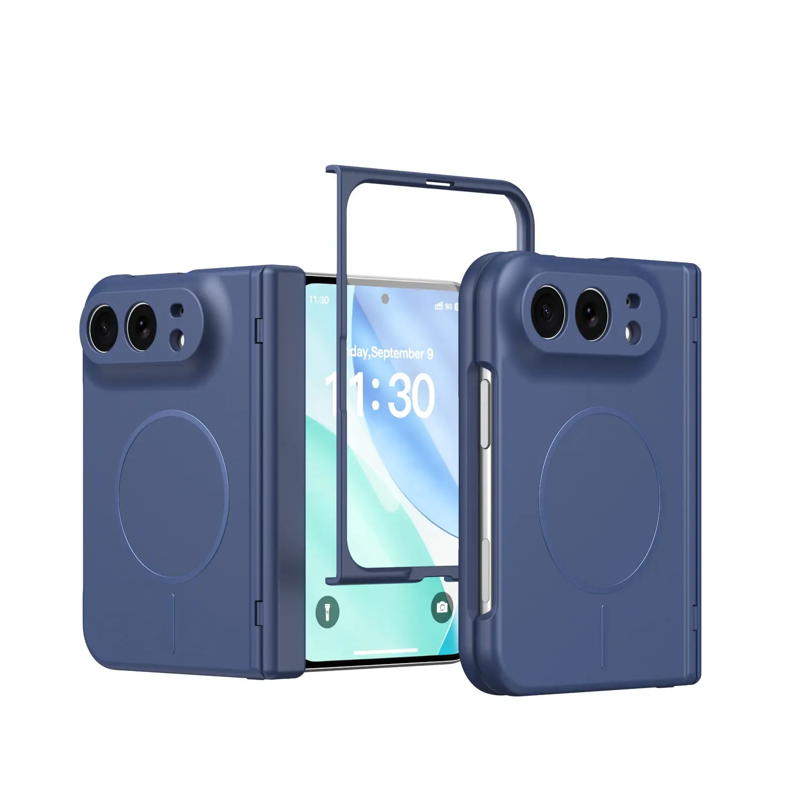 Premium Magnetic Wireless Charging Case with Built-in Screen Protector and Frosted Cover